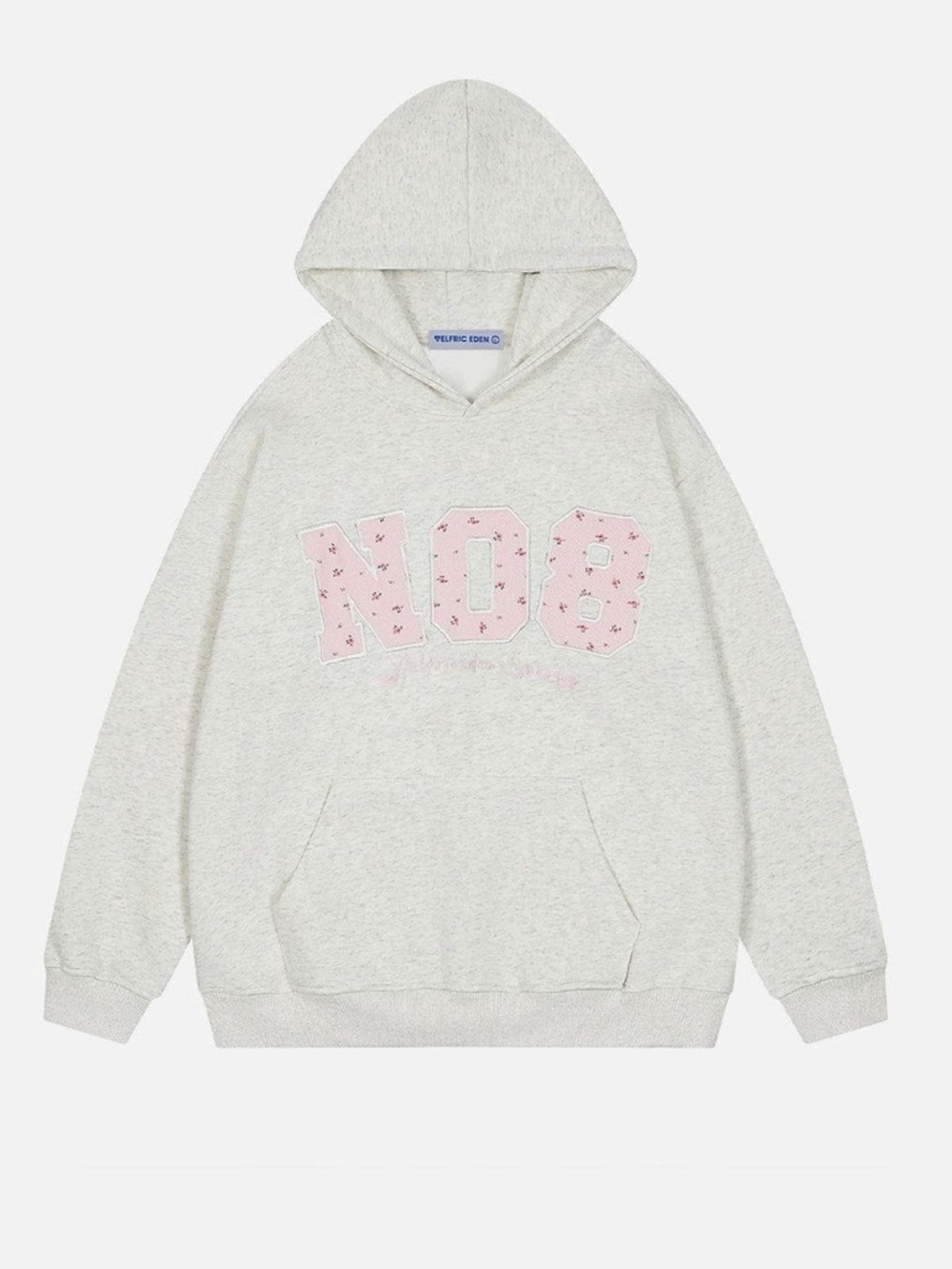 Aelfric Eden Oversized N08 Graphic Pullover Grey Hoodie Size XL